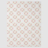 Delicate Gold Scrollwork & Pink Roses Floral Seidenpapier (Vorderseite)