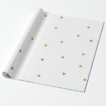 Delicate Golden Hearts Confetti Dots White Geschenkpapier<br><div class="desc">Süße,  delikate Liebe. Für Hochzeiten Brautparty Valentinstag,  Geburtstage etc.</div>