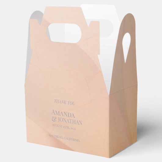 Delicate Gray Calligraphy Brown Box Vielen Dank Geschenkschachtel (Geöffnet)