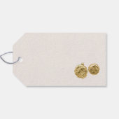 Delicate Green Shamrocks Seamless Geschenkanhänger (Rückseite Horizontal)