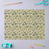 Delicate Green Shamrocks Seamless Seidenpapier (Basteln)