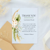 Delicate Green Wedding Thank You Template