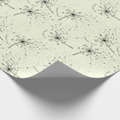 Delicate Green Wildblume Dandelion Kisses Floral Geschenkpapier (Ecke)
