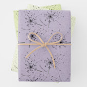Delicate Green Wildblume Dandelion Kisses Floral Geschenkpapier Set (Beispiel)
