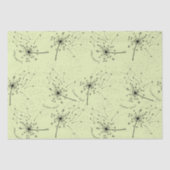 Delicate Green Wildblume Dandelion Kisses Floral Seidenpapier (Vorderseite)