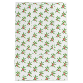 Delicate Holly berries Christmas Mittlere Geschenktüte