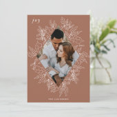 Delicate Holly | Elegantes Foto Feiertagskarte (Stehend Vorderseite)