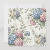 Delicate Hydrangea Flowers Bridal Shower  Einladung (Rückseite)