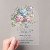 Delicate Hydrangea Flowers Wedding Acryleinladungen (Insitu (Handheld))