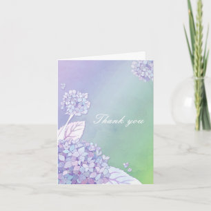 Delicate Hydrangea Wedding Vielen Dank Dankeskarte