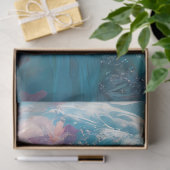 Delicate Icy Blue Mermaid Schnitt Paper v1 Seidenpapier (Geschenk)