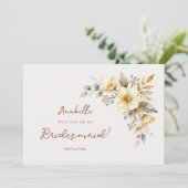 Delicate Ivory Tones Floral Corner Bridesmaid (Stehend Vorderseite)