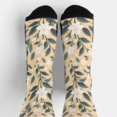 Delicate Jasmine Floral Pattern Socken (Oben)