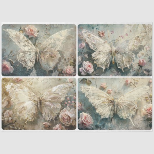 Delicate Lace Butterfells Seidenpapier (Vorderseite)