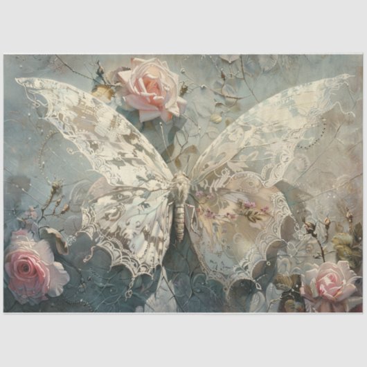 Delicate Lace Butterfly Seidenpapier (Vorderseite)