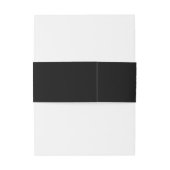 Delicate Lace Corner Black and Gold Script Wedding Einladungsbanderole (Rückseitenbeispiel)