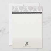 Delicate lace crystals bow with black einladung (Rückseite)