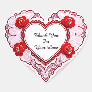 Delicate Lace Heart Card Herz-Aufkleber