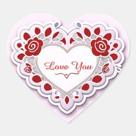 Delicate Lace Heart Card Herz-Aufkleber