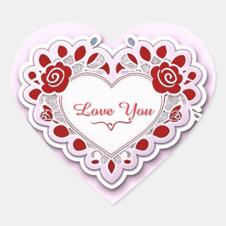 Delicate Lace Heart Card Herz-Aufkleber