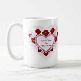 Delicate Lace Heart Card Kaffeetasse