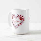 Delicate Lace Heart Card Kaffeetasse (Vorderseite Links)