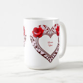 Delicate Lace Heart Card Kaffeetasse (VorderseiteRechts)