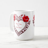 Delicate Lace Heart Card Kaffeetasse (Vorderseite Links)