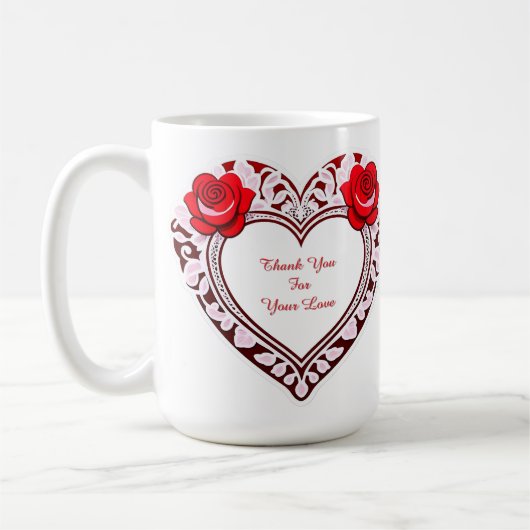 Delicate Lace Heart Card Kaffeetasse (Links)