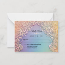 Delicate Lace Wedding RSVP