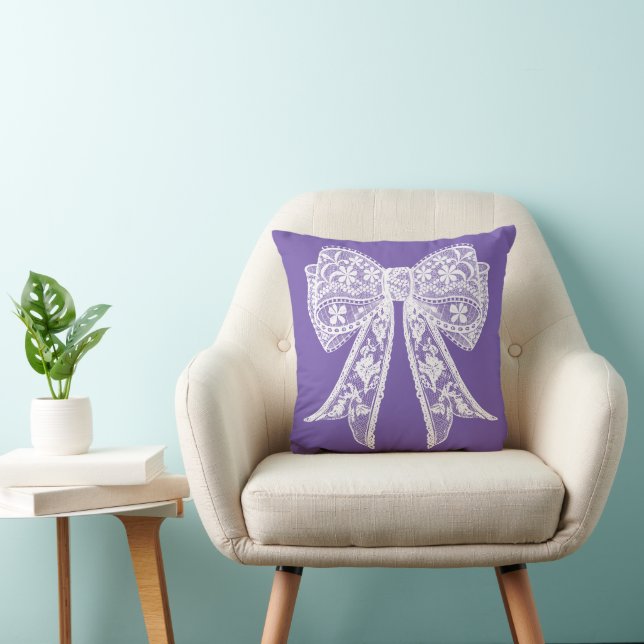 Delicate Lacey Bow Kissen (Stuhl )