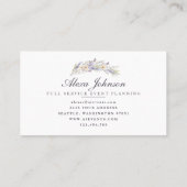 Delicate Lavender Bouquet Visitenkarte (Rückseite)