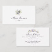 Delicate Lavender Bouquet Visitenkarte (Vorne/Hinten)