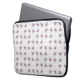 Delicate Lavender Floral Diamond Lattice Laptopschutzhülle (Vorderseite Links)