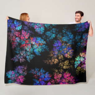 Delicate leaf ornaments fleecedecke