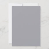 Delicate Light Gray Moderne Kalligrafie Klassik Einladung (Rückseite)