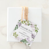 Delicate Lilac Lila Floral Wedding Vielen Dank Geschenkanhänger (Beispiel)