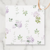 Delicate Lilac Lila Floral Wedding Vielen Dank Geschenkanhänger (Rückseite)