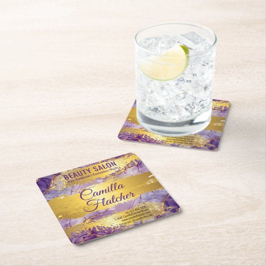 Delicate Lilac Watercolor Rechteckiger Pappuntersetzer (Vor Ort)