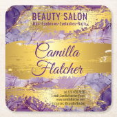 Delicate Lilac Watercolor Rechteckiger Pappuntersetzer (Vorderseite)