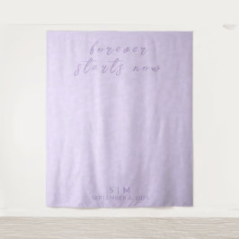 Delicate Lilac Wedding Foto Backdrop Tapestation Wandteppich