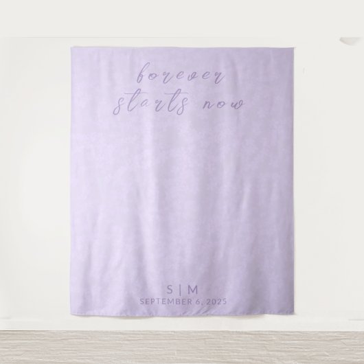 Delicate Lilac Wedding Foto Backdrop Tapestation Wandteppich (Vorderseite)