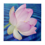 Delicate Lotus Blume Fliese (Vorderseite)