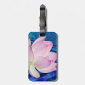 Delicate Lotus Blume Gepäckanhänger (Rückseite vertikal)