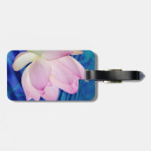 Delicate Lotus Blume Gepäckanhänger (Rückseite horizontal)