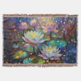 Delicate Lotus Flowers Blossoming in the Snow Decke