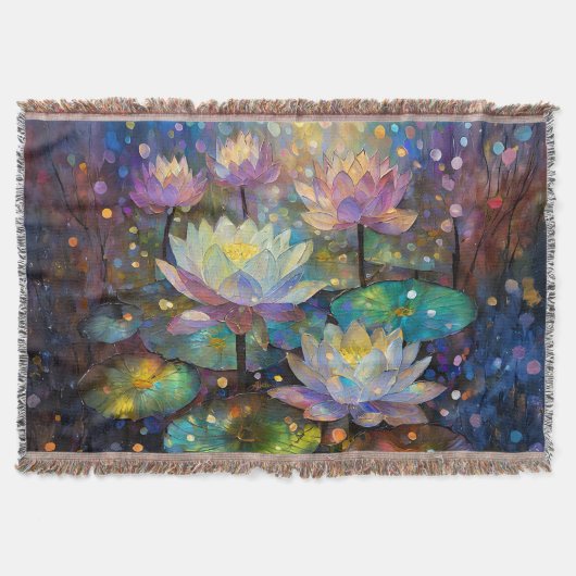 Delicate Lotus Flowers Blossoming in the Snow Decke (Vorderseite)