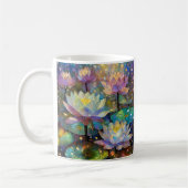 Delicate Lotus Flowers Blossoming in the Snow Kaffeetasse (Links)