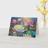 Delicate Lotus Flowers Blossoming in the Snow Karte (Gelbe Blume)