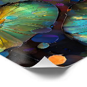 Delicate Lotus Flowers Blossoming in the Snow Poster (Ecke)